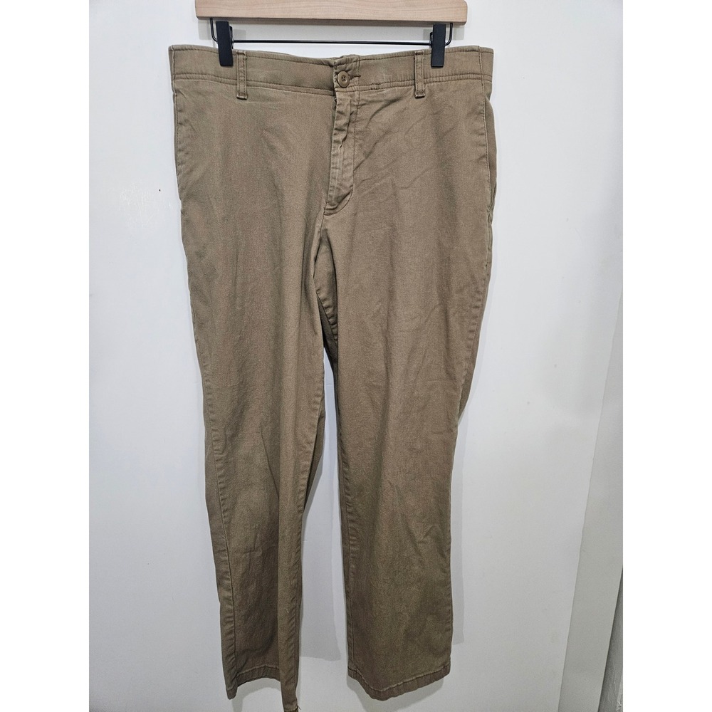 Wrangler Perform Series Mens Khaki Tan Straight Leg Chino Pants 33x30 67PSWBR
